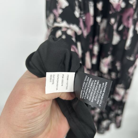 Torrid Black Purple Floral High Neck Midi Dress Size 18 - Picture 7 of 7